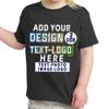 Custom T-Shirt Add Your Text Design Image Photo Two Sided Toddler Girl Boy Personalized Shirt Black view 1