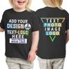 Custom T-Shirt Add Your Text Design Image Photo Two Sided Toddler Girl Boy Personalized Shirt Black view 2