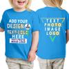 Custom T-Shirt Add Your Text Design Image Photo Two Sided Toddler Girl Boy Personalized Shirt Cobalt view 2