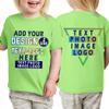 Custom T-Shirt Add Your Text Design Image Photo Two Sided Toddler Girl Boy Personalized Shirt view 2
