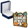 Crown Awards Scholar Athlete Pins, Scholar Athlete Pin with Blue Velvet Presentation Case, 30 Pack, Prime view 1