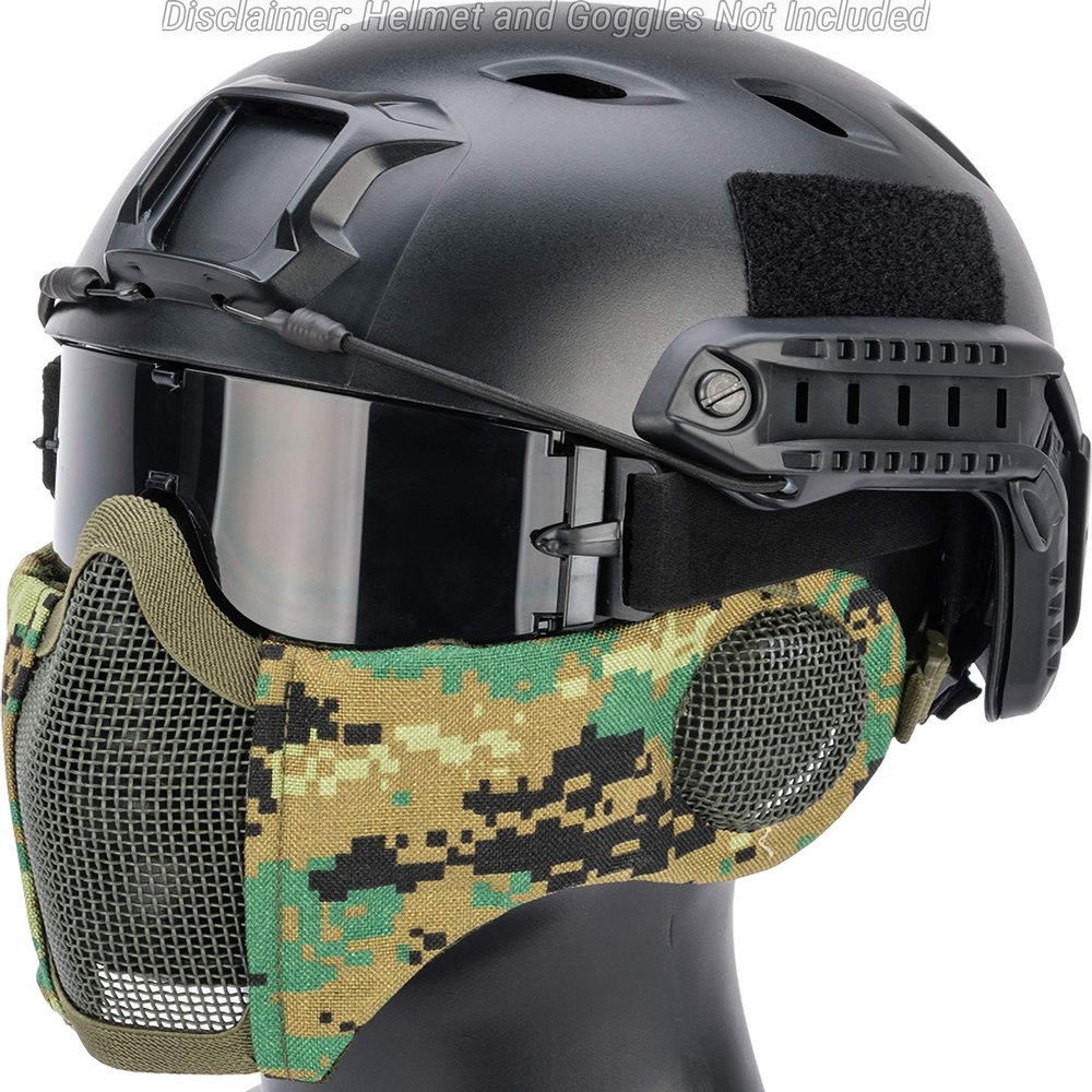 Evike Airsoft - Matrix Carbon Striker Mesh Face Pro w/Integrated Mesh Ear Protection (Color: AOR2)