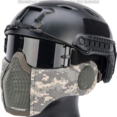 Evike Airsoft - Matrix Carbon Striker Mesh Face Pro w/Integrated Mesh Ear Protection (Color: ACU)