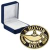 Crown Awards Lamp of Learning A Honor Roll Pins, Lamp of Learning A Honor Roll Pin with Blue Velvet Presentation Case, 50 Pack, Prime view 1