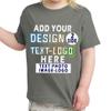 Custom T-Shirt Add Your Text Design Image Photo Two Sided Toddler Girl Boy Personalized Shirt Charcoal view 1