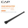 CAP Barbell 20 lb Total Body Workout Weighted Bar - Black | Exercise Bar for Strength Training, Yoga, Pilates, Resistance Training, and Home Gym Workouts view 2