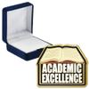 Academic Excellence Book Pins, Academic Excellence Book Pin With Blue Velvet Presentation Case, 50 Pack view 1