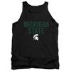 MSU Spartans Michigan State Stacked Unisex Adult Tank Top, Black, Small view 1