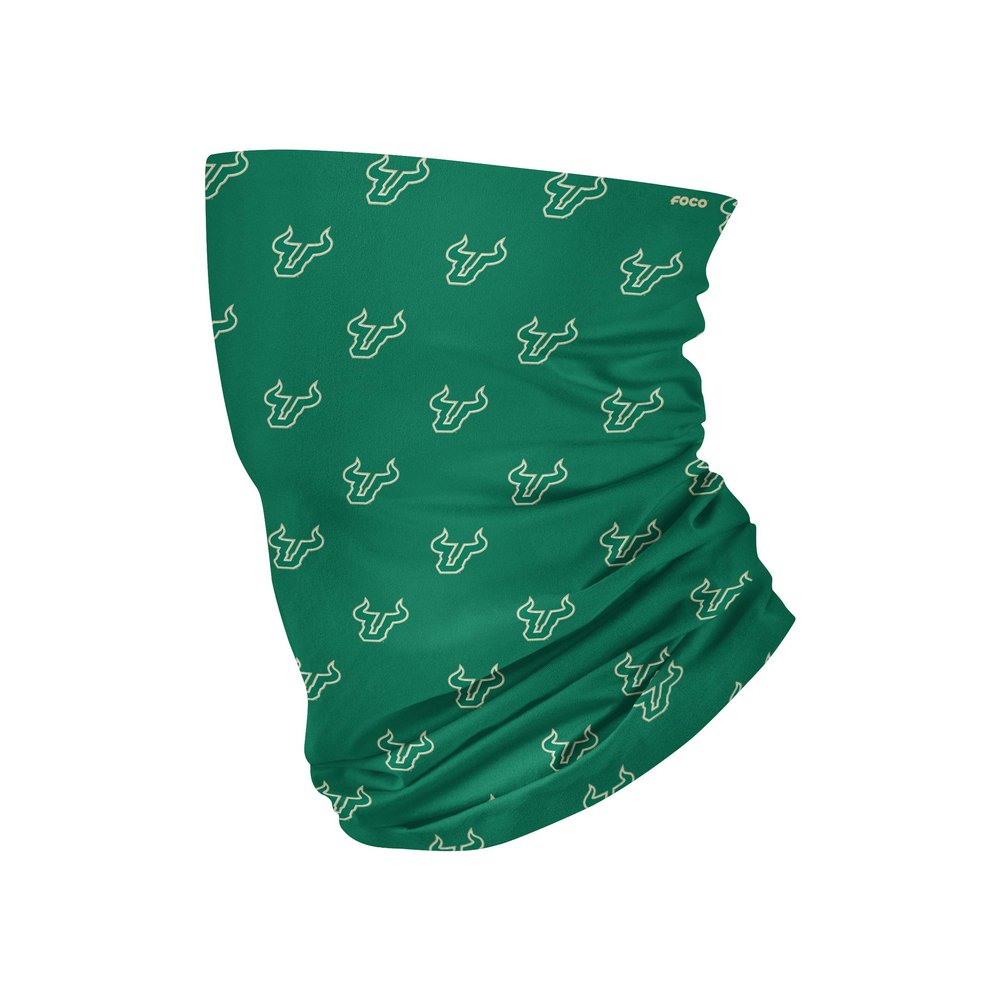 FOCO South Florida Bulls NCAA Mini Print Logo Gaiter Scarf