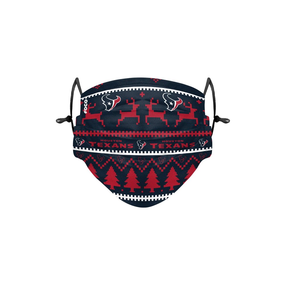 FOCO Houston Texans NFL Wordmark Holiday Adjustable Face Cover