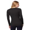 32 Degrees Heat Womens Lightweight Thermal Baselayer Long Sleeve Crew Top, Black, X-Large view 4
