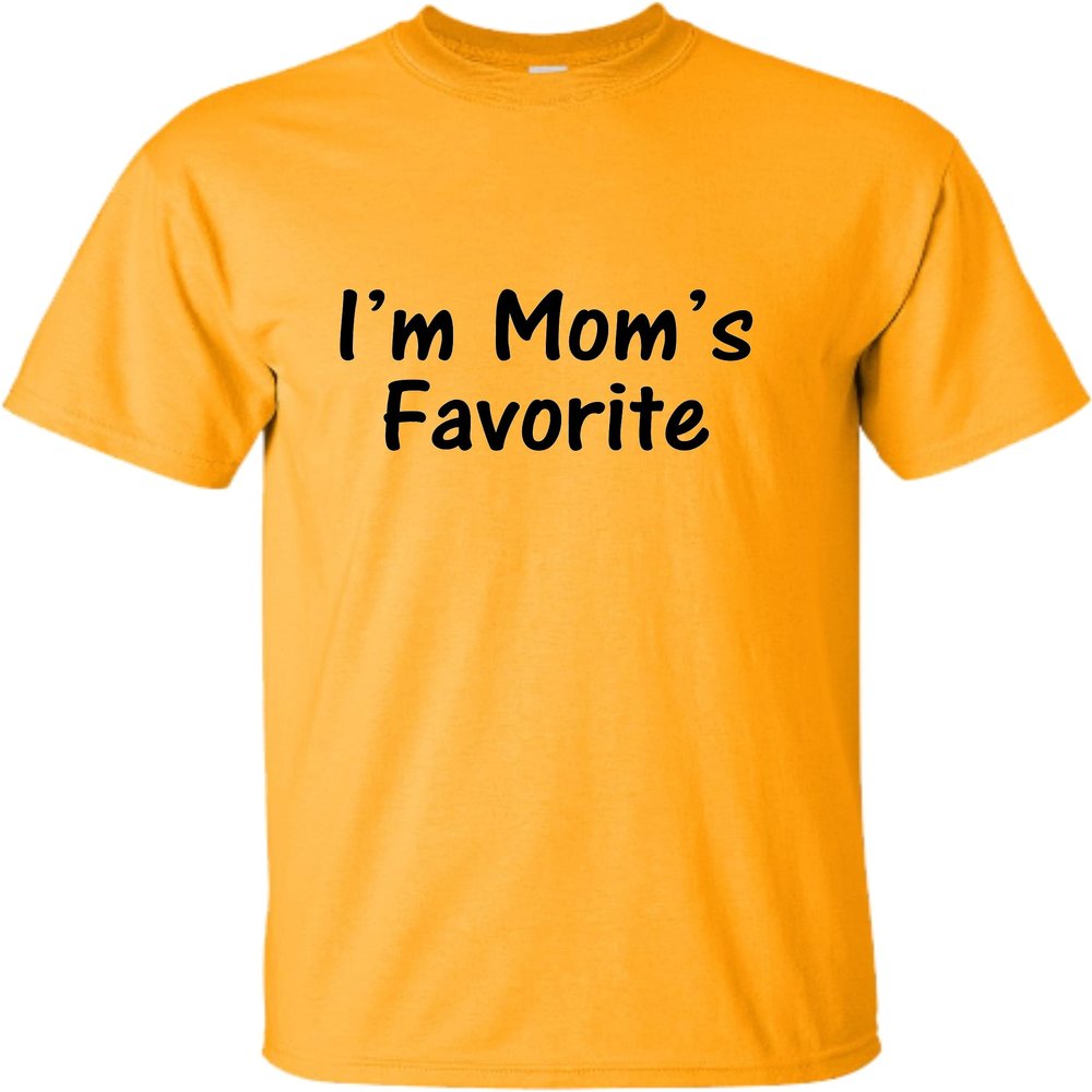4X-Large Gold Unisex I'm Mom's Favorite Funny T-Shirt