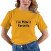 4X-Large Gold Unisex I'm Mom's Favorite Funny T-Shirt view 2