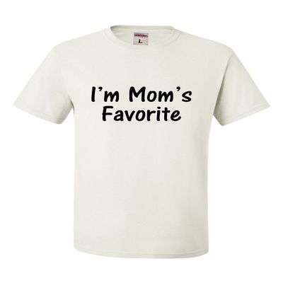 4X-Large White Unisex I'm Mom's Favorite Funny T-Shirt