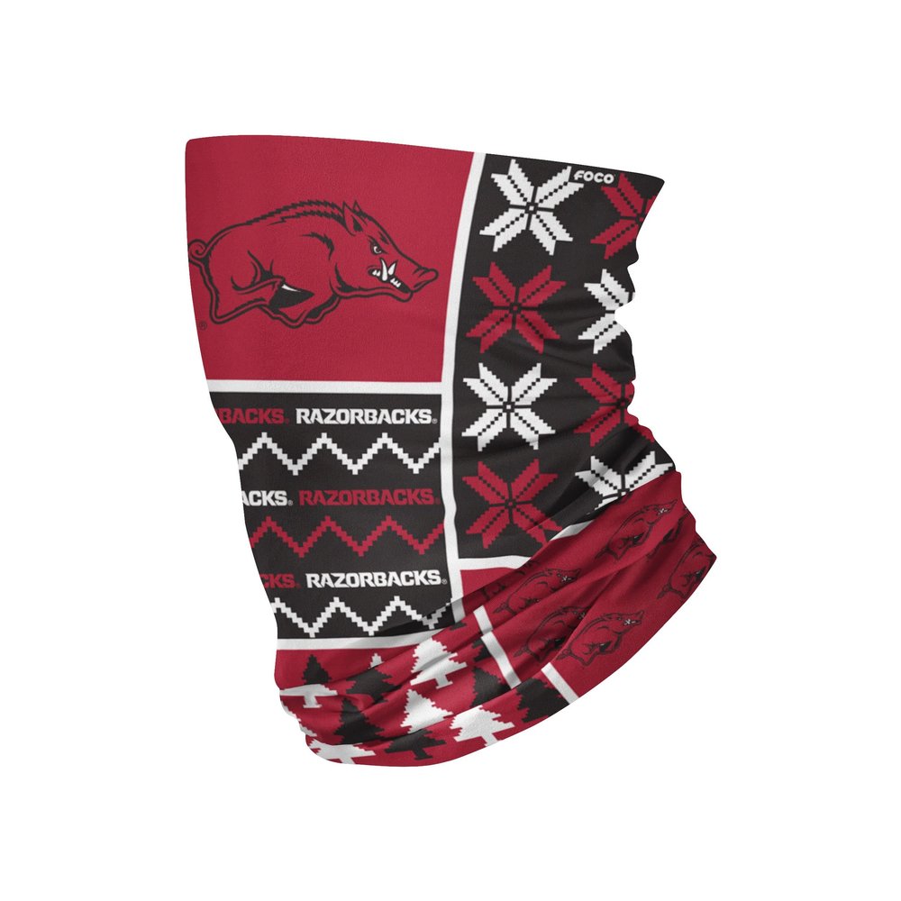 FOCO Arkansas Razorbacks NCAA Busy Block Gaiter Scarf