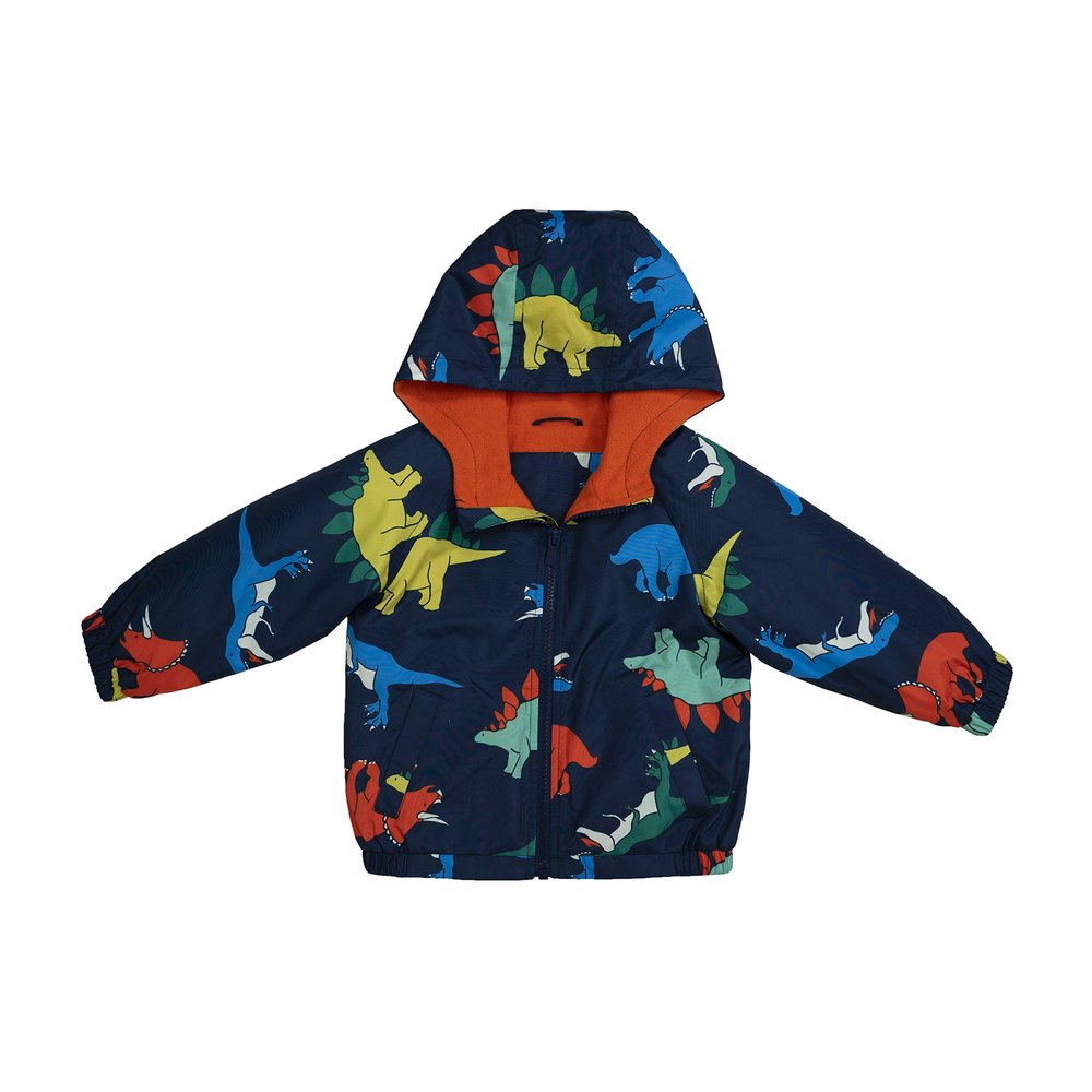 Carter's Baby Boys Fleece Lined Midweight Jacket, Multicolor Dinos Navy, 12MO