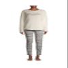Women's Friends Christmas Plush Pajamas 2 Piece Pajama Set (2X) Winter White view 1