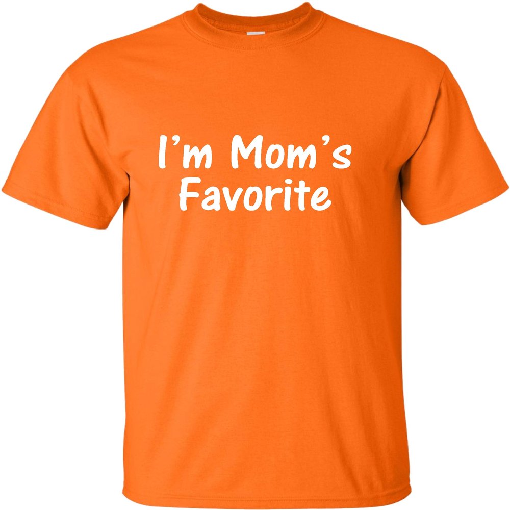 4X-Large Orange Unisex I'm Mom's Favorite Funny T-Shirt