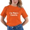 4X-Large Orange Unisex I'm Mom's Favorite Funny T-Shirt view 2