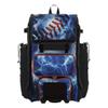 Boombah Rolling Catchers Superpack 2.0 Baseball/Softball Gear Bag - 23-1/2" x 13-1/2" x 9-1/2" - The Natural Black/Red/White - Telescopic Handle - Holds 4 Bats - Wheeled Version