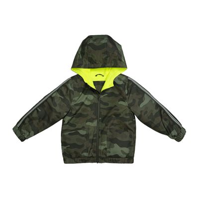 Carter's Baby Boys Fleece Lined Midweight Jacket, Olive Green Camo, 12MO