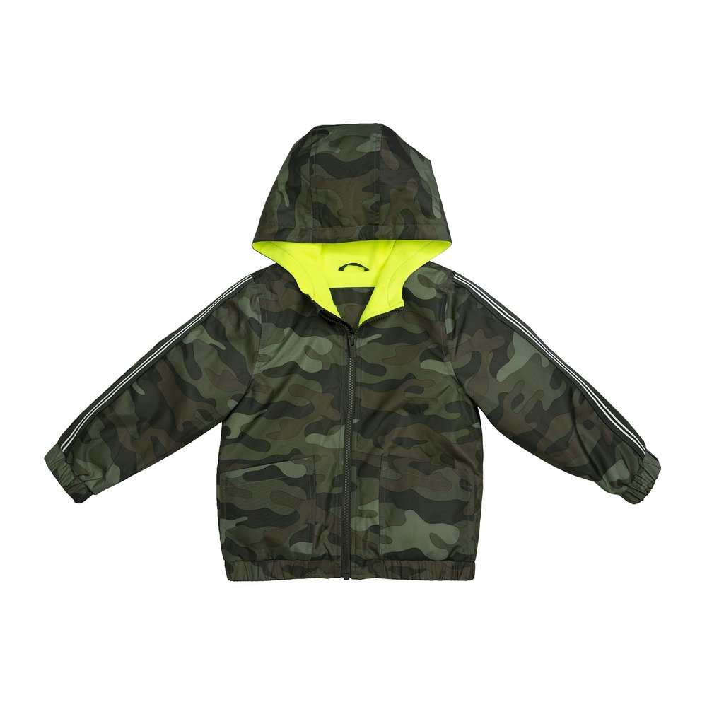 Carter's Baby Boys Fleece Lined Midweight Jacket, Olive Green Camo, 12MO