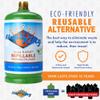 Flame King 1LB EMPTY Propane Cylinder Tank Refillable Reusable Safe and Legal Refill Option DOT Compliant 16.4 oz for Camping, Backpacking, and Hiking (2-Pack), Green (YSN164-2) view 2
