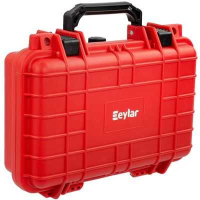 Eylar Hard Gun Case Water & Shock Proof With Foam TSA Approved 11.6 Inch 8.3 Inch 3.8 Inch (Red)