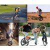 QWEASDF Unicycle, Chrome Wheel Unicycle Leakproof Butyl Tire Wheel Cycling Outdoor Sports Fitness Exercise, 16",18",20",24",Yellow,18 view 4