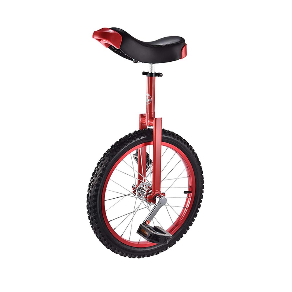 QWEASDF Unicycle, 16" 18" Inch Wheel Unicycle Leakproof Butyl Tire Wheel Cycling Outdoor Sports Fitness Exercise Health Balance Cycling Bikes,Red,18