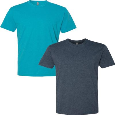 Next Level N6210 Premium Fitted CVC Crew Tee 2-Pack Large Bondi-Midnight