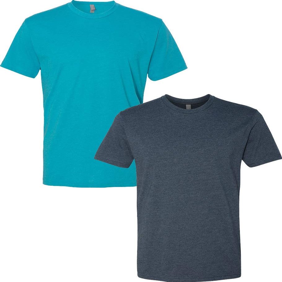 Next Level N6210 Premium Fitted CVC Crew Tee 2-Pack Large Bondi-Midnight