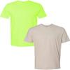 Next Level N6210 Premium Fitted CVC Crew Tee 2-Pack Medium Neon Yellow-Sand view 1