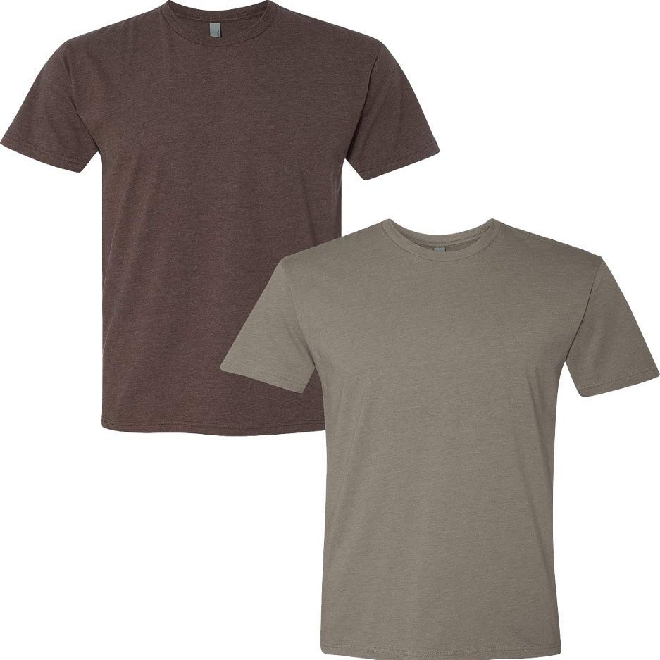 Next Level N6210 Premium Fitted CVC Crew Tee 2-Pack Medium Espresso-Warm