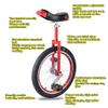 QWEASDF Unicycle 16", 18", 20" Professional Chrome Wheel Unicycle Leakproof Butyl Tire Wheel Cycling Outdoor Sports Fitness Exercise,Green,16" view 2