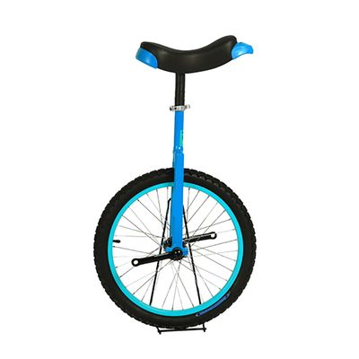QWEASDF Unicycle, 20" Inch Chrome Wheel Unicycle Leakproof Butyl Tire Wheel Cycling Outdoor Sports Fitness Exercise,Blue
