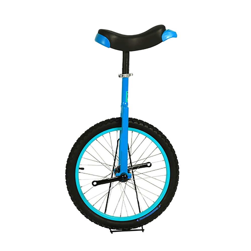 QWEASDF Unicycle, 20" Inch Chrome Wheel Unicycle Leakproof Butyl Tire Wheel Cycling Outdoor Sports Fitness Exercise,Blue