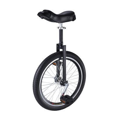 QWEASDF Unicycle 16", 18", 20" Professional Chrome Wheel Unicycle Leakproof Butyl Tire Wheel Cycling Outdoor Sports Fitness Exercise,Black,16"