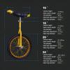 QWEASDF Unicycle, Chrome Wheel Unicycle Leakproof Butyl Tire Wheel Cycling Outdoor Sports Fitness Exercise, 16",18",20",24",Blue,20 view 3