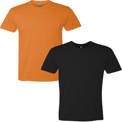 Next Level N6210 Premium Fitted CVC Crew Tee 2-Pack 2XL Orange-Black