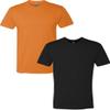 Next Level N6210 Premium Fitted CVC Crew Tee 2-Pack 2XL Orange-Black view 1