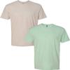 Next Level N6210 Premium Fitted CVC Crew Tee 2-Pack Small Sand-Mint view 1