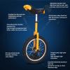 QWEASDF Unicycle, Chrome Wheel Unicycle Leakproof Butyl Tire Wheel Cycling Outdoor Sports Fitness Exercise, 16",18",20",24",Green,20 view 3