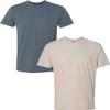 Next Level N6210 Premium Fitted CVC Crew Tee 2-Pack Small Indigo-Sand view 1