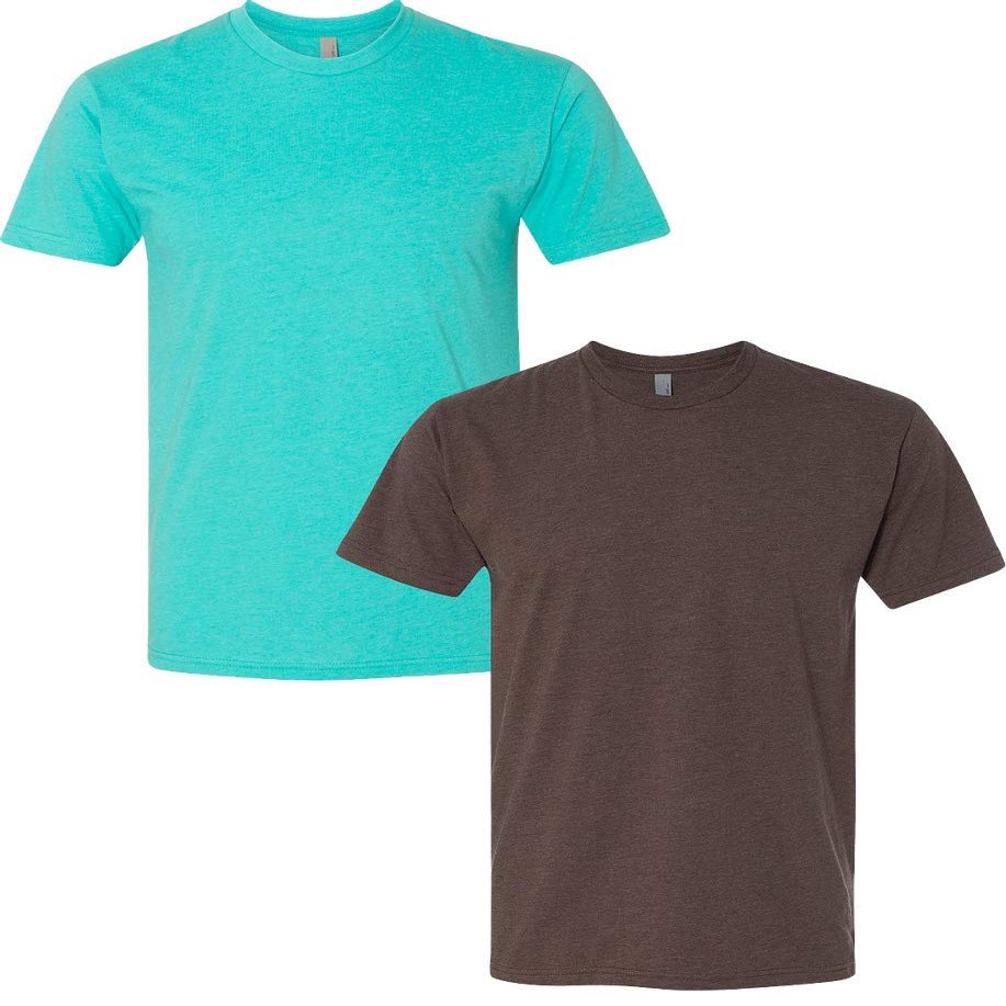 Next Level N6210 Premium Fitted CVC Crew Tee 2-Pack XL Tahiti-Espresso