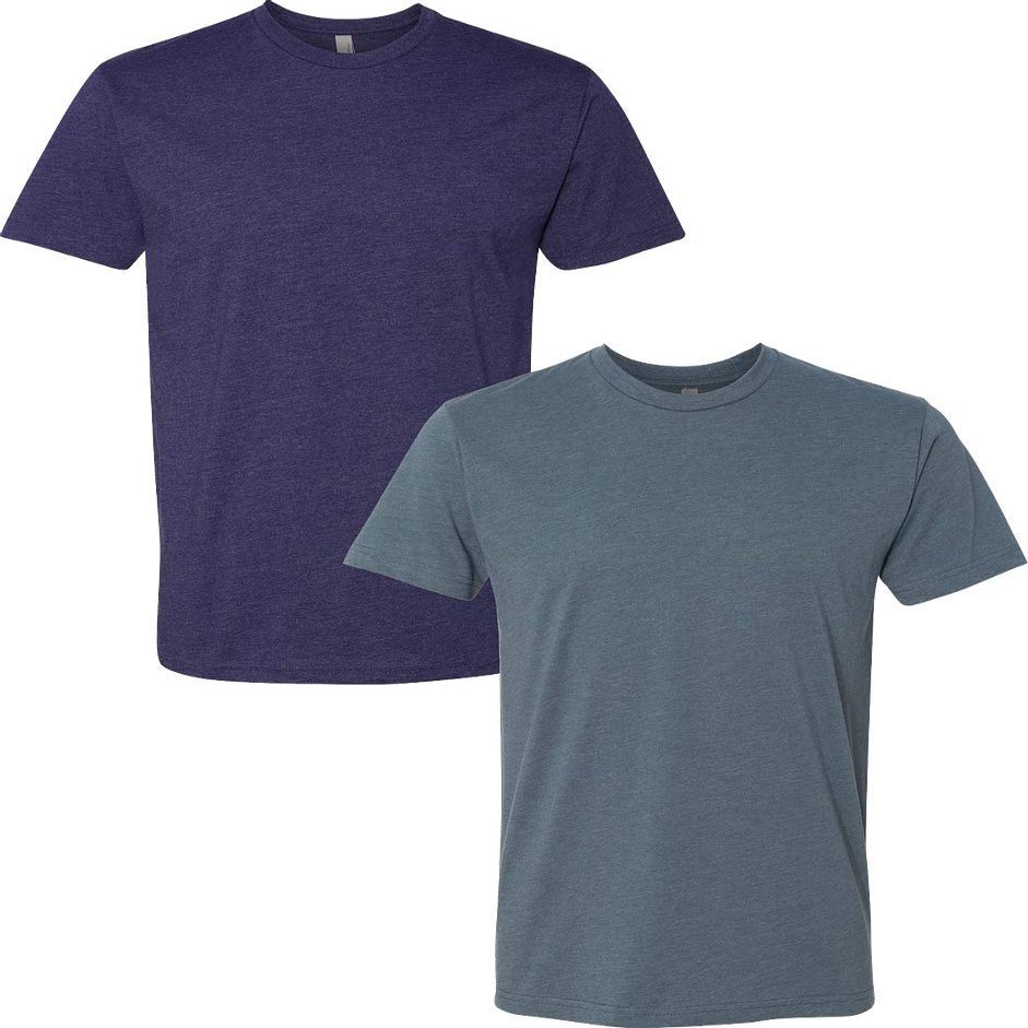 Next Level N6210 Premium Fitted CVC Crew Tee 2-Pack XL Storm-Indigo