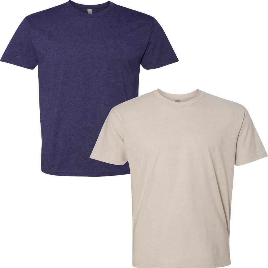 Next Level N6210 Premium Fitted CVC Crew Tee 2-Pack XL Storm-Sand