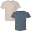 Next Level N6210 Premium Fitted CVC Crew Tee 2-Pack XL Sand-Indigo view 1