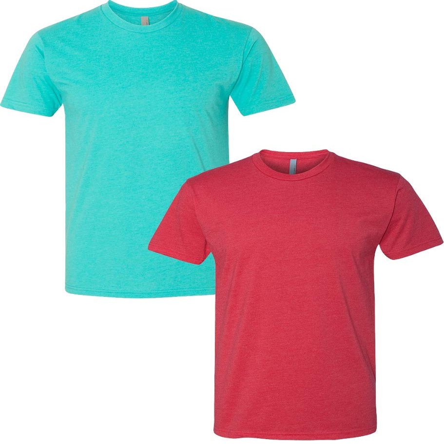 Next Level N6210 Premium Fitted CVC Crew Tee 2-Pack 2XL Tahiti-Red