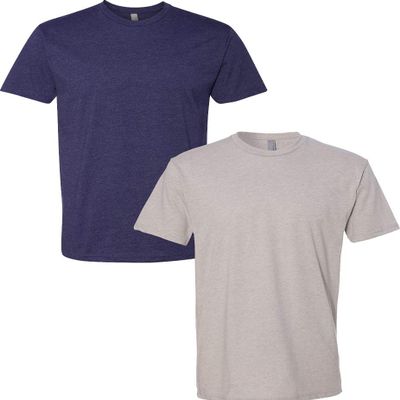 Next Level N6210 Premium Fitted CVC Crew Tee 2-Pack XL Storm-Silk